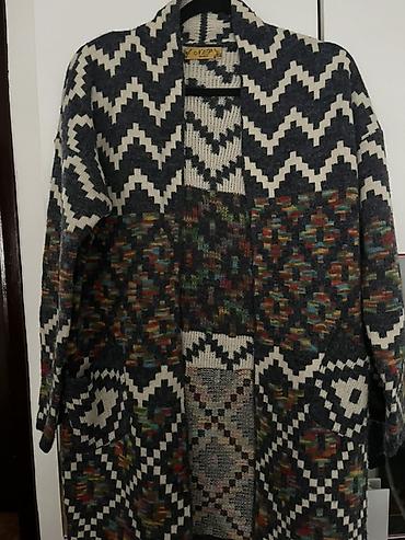 pletene pantalone: Dugački ženski pleteni kardigan bez kopčanja, brenda N&P. - Kroj — 2