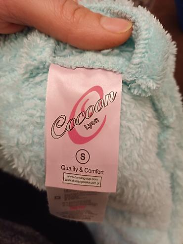 tuklu geyim: Uşaq xalatı – Cocoon Lyon, ölçü S - Rəng: açıq mavi (mint-aqua ton) - — 2