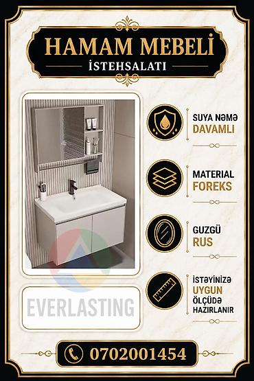 Hamam dolabları: Hamam mebeli istehsalı – EVERLASTING - Suya və nəmişliyə davamlı — 2