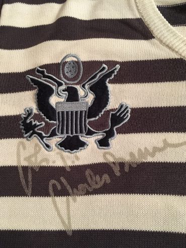 Duksevi: Odličan, kao nov La Martina džemper, M veličina, beli sa teget prugama — 13