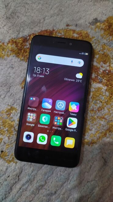 Xiaomi, Redmi 4X, Колдонулган, 32 GB, түсү - Кара, 2 SIM
