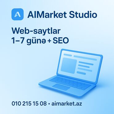 Təlim, kurslar: Aİmarket Studio — Peşəkar Web-saytlar 1–7 günə + SEO 🚀 Nə edirik 💻