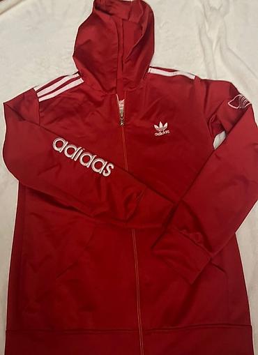 Kişi geyimləri: Svitşot, Adidas, M, rəng - Qırmızı — 1