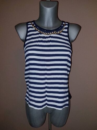 majice 5xl: M (EU 38), Stripes, color - Light blue