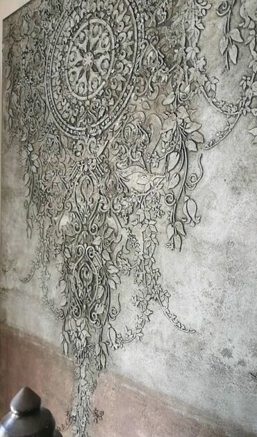 Digər divar panelləri: Xüsusi dekorativ divar boyası və relyef panelləri – Şərq naxışlı — 10
