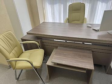 stolüstü ofis dəsti: Ofis mebel dəsti – rəhbər masası və jurnal masası stol ve stullar — 6