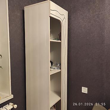 künc rəf: Dekorativ künc rəfli şkaf - Material: laminat/MDFlam tipli taxta - — 1