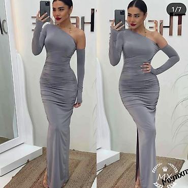 Haljine: Haljine duge sa elastinom. crna,tamno siva,svetlo siva,oker/tamno — 23