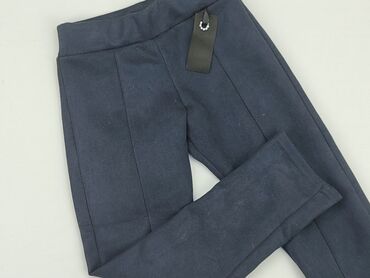 skorzane spodnie czarne: Material trousers, 7 years, 122, condition - Good