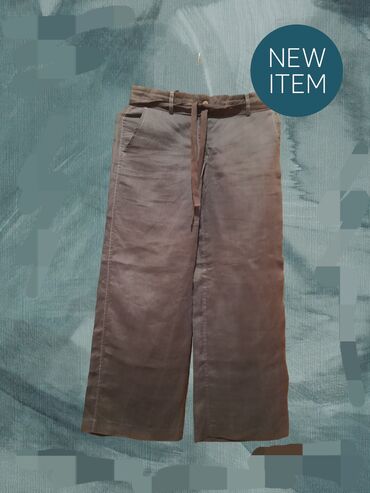 ženske lanene pantalone: M (EU 38), Regular rise, Flare