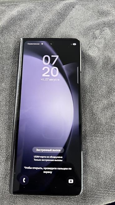 переходник на теслу: Samsung Galaxy Z Fold 5, Б/у, 256 ГБ, цвет - Черный, 1 SIM, eSIM — 2