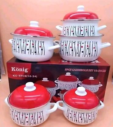 stolic: Set šerpi König KO-5PCS (16–24 cm) - Komplet od 5 šerpi sa poklopcima — 1