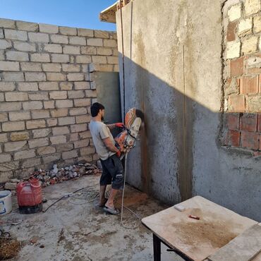 Beton işləri: Səssiz tozsuz səliqəli kəsim. Beton katlavan monolit kubik — 27