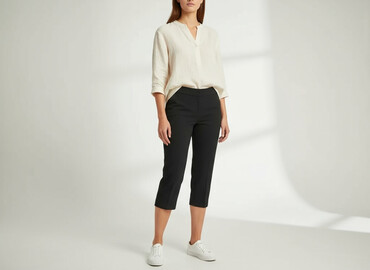 cross jeans zakręt: Material trousers for women, size M