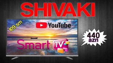 ikinci el tv: Yeni Televizor Shivaki Led 43" FHD (1920x1080), Ünvandan götürmə, Pulsuz çatdırılma