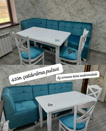 Masa və oturacaq dəstləri: Mətbəx üçün, Açılmayan, Künc masa