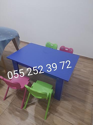 Uşaq masaları: Oğlan üçün, Yeni, Siyirməsiz, Bağça masası, Stulsuz — 3