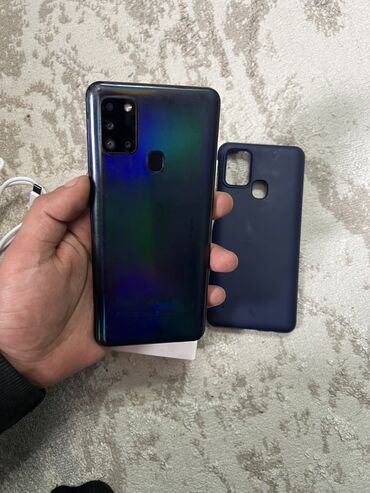 Samsung: Samsung Galaxy A21S, 64 GB, rəng - Qara, Barmaq izi — 12