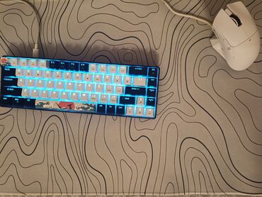 notebook cantaları bakı: Gaming set ATTACK SHARK X11x MECHANIC KLAVIATURA GK61 - Rəng: ağ -