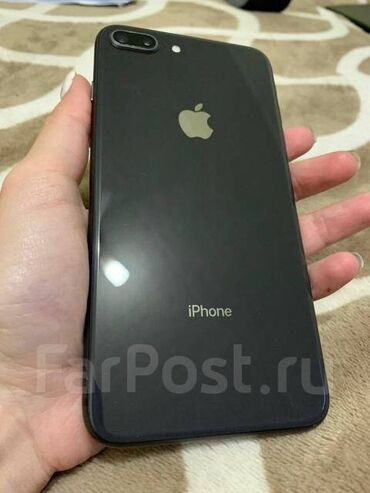 Apple iPhone: IPhone 8 Plus, Б/у, 64 ГБ, Jet Black, Зарядное устройство, Чехол, 100 %