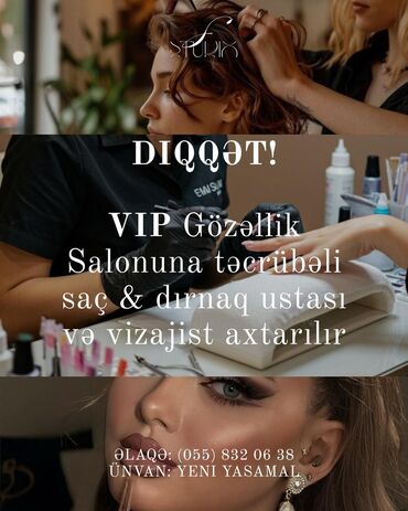 Tikinti ixtisasları: VIP Gözəllik Salonu üçün vakansiya - Təcrübəli saç ustası - Təcrübəli