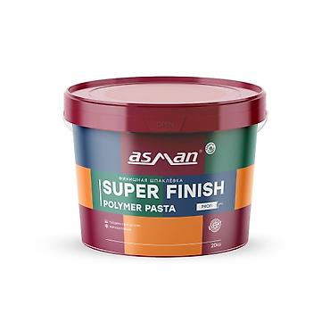 Финишная шпаклёвка Asman Super Finish Polymer Pasta (PROFI), ведро 20