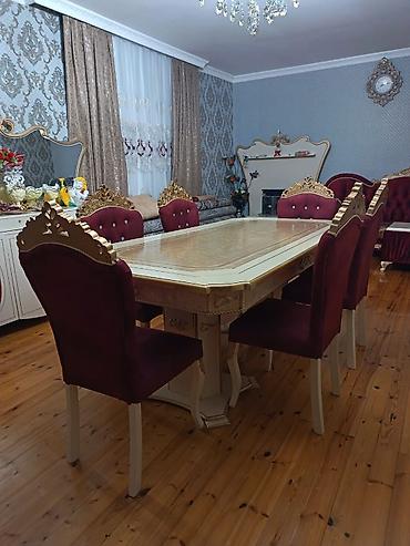 ofis kreslo satisi: Klassik üslubda yemək otağı dəsti - Dəst: 1 böyük stol + 6 stul - — 2