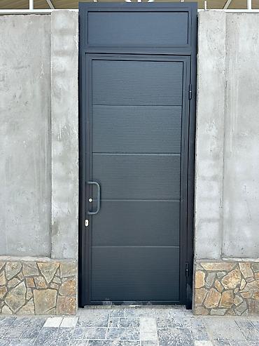 Распашные ворота: Металлические распашные ворота с калиткой (модульные панели) - — 15