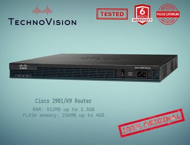 komputer 16 gb ram: Cisco 2901 K9 Router ✔️Sertifikasiyadan keçmiş təcrübəli