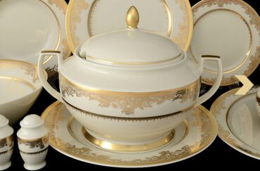 Nahar dəstləri və servizlər: Nahar dəsti, rəng - Qızılı, Farfor, 12 nəfərlik, Almaniya — 3