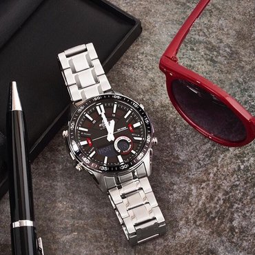 Серебристые Мужские Наручные часы Casio