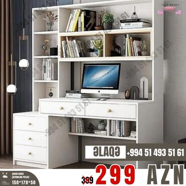 Uşaq masaları: Oğlan və qız üçün, Yeni, Siyirməli, Yazı masası, Stulsuz — 18