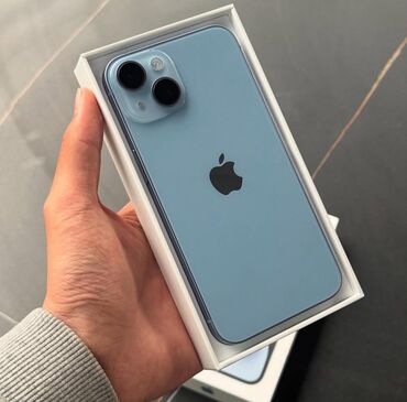 mini bar: IPhone 14, 128 GB, Pacific Blue, Zəmanət, Simsiz şarj, Face ID