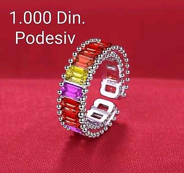 deverski prsten: Elegantne posrebrene podesive prstenje od hirurskog čelika sa žigom — 1
