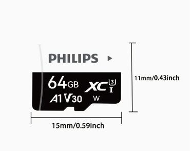 Карта памяти Philips Micro SD, высокоскоростная A1V30, класс 10