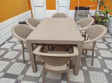 Bağ, çöl masa və oturacaq dəstləri: Yeni, Dördbucaq masa, 6 stul, Açılmayan, Skameykalar ilə, Plastik, Türkiyə -da lalafo.az — 11 Bağ, çöl masa və oturacaq dəstləri: Yeni, Dördbucaq masa, 6 stul, Açılmayan, Skameykalar ilə, Plastik, Türkiyə — 11