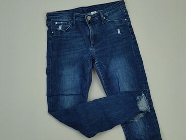 jeansy z wysokim stanem wyprzedaż: Spodnie jeansowe, 13 lat, 158, stan - Dobry