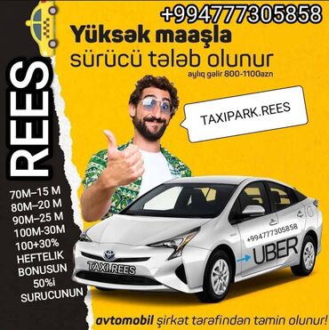 Taksi, logistika, çatdırılma: Tecrubeli suruculer teleb olunur taksi sirketidi emey haqqi 1000 1200