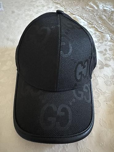 Kepka, Gucci, İşlənmiş, rəng - Qara, One size