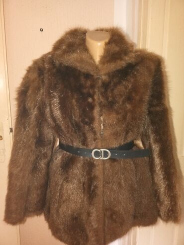 turski krzneni prsluci: M (EU 38), With lining, Faux fur, color - Brown