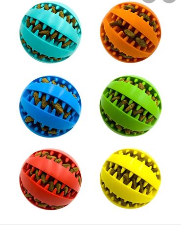 различные породы собак: Игрушка для собак Мяч с отверстиями для корма 7см для крупных и