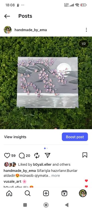 Şəkillər, tablolar: Əl işi dekorativ rəsm lövhələri - Texnika: 3D effektli akril boya və — 5