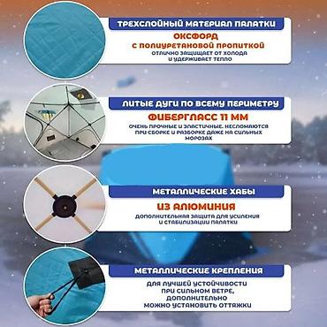 Другие товары для дома и сада: Палатка утепленная автоматическая Cube camping 240 X 240 X 200см — 11