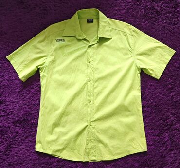 havajke kosulje: Shirt Short sleeves, L (EU 52), Emporio Armani, color - Green, Cotton