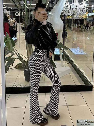 Pantalone: Ženske pantalone sa visokim strukom i zvonastim nogavicama - Kroj — 1