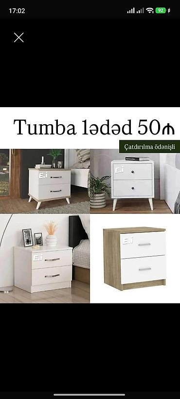 taxt modelleri: İki çekmecəli tumbalar – 1 ədəd 50₼ - Yataq otağı üçün komod/tumba — 1