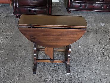 Antique Club Tables: Sklopivi okrugli sto od punog drveta - Materijal: masivno drvo s — 10