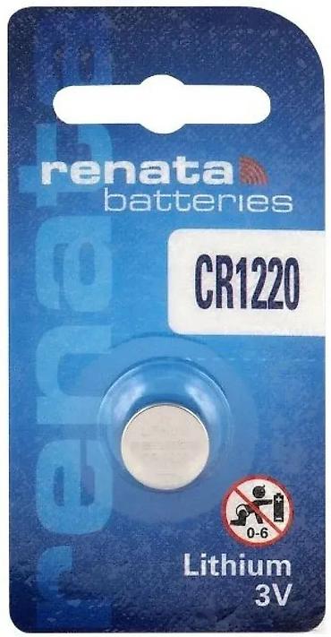 Baterije: Renata CR1220 litijumska dugmasta baterija – 3V - Tip: CR1220 — 1