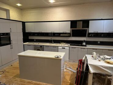 Sifarişlə mətbəx mebeli: Sifarişlə mətbəx dəsti, Özü çəkən petlələr, Sadə laminat, Kredit yoxdur, Pulsuz çatdırılma — 2