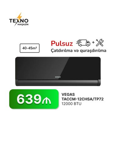 Ventilyatorlar: Kondisioner 40-45 kv. m, Pulsuz quraşdırılma